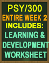 PSY/300 Week 2 Learning & Development Worksheet